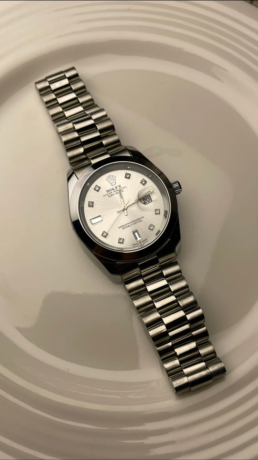 ROLEX SILVER , MASTER WATCH