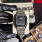 SKMEI Black – Men's Square Dial Watch