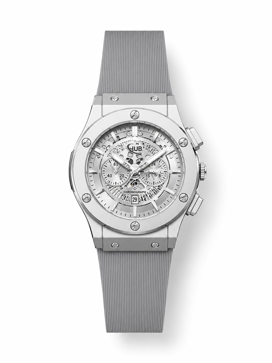 HUBLOT SKELETON SILVER