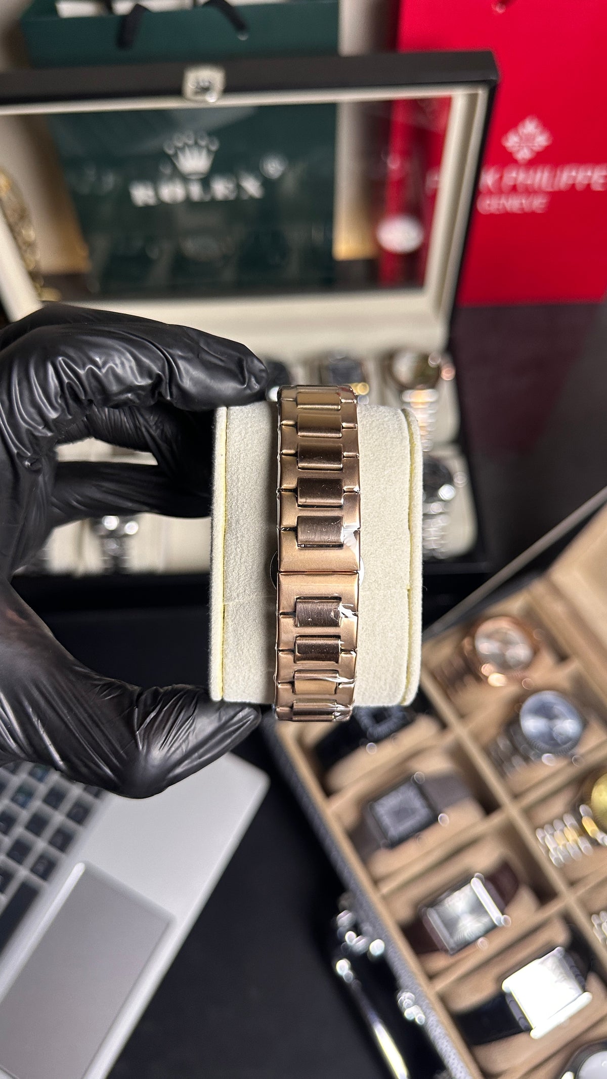 PATEK PHILIPPE ROSE GOLD WITH BLUE DIAL