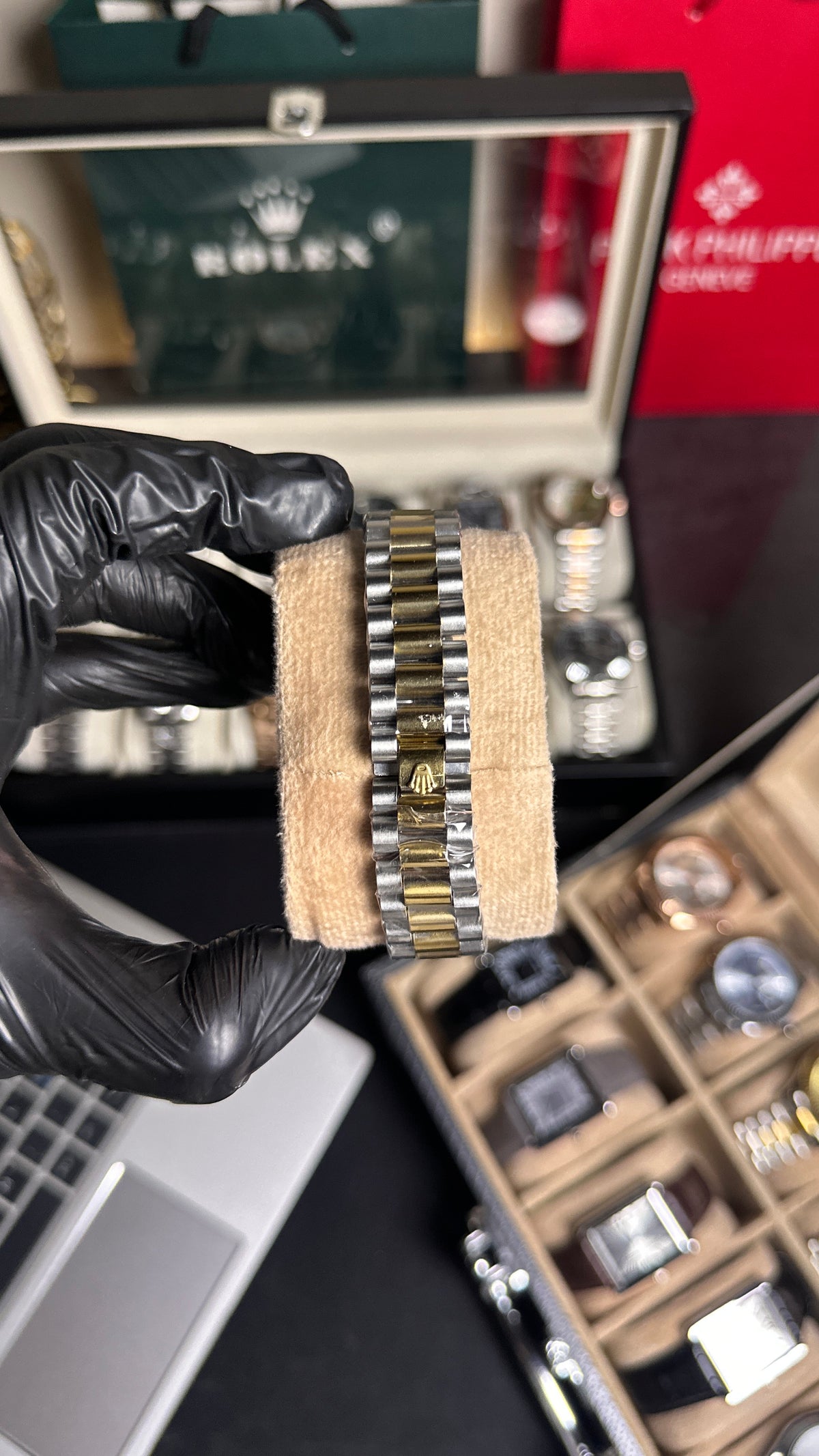 ROLEX ROMAN DIAL GOLDEN TWO-TONE