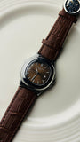 PATEK PHILLIPE BROWN , PREMIUM LEATHER STRAP WATCH