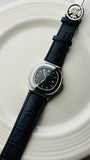 PATEK PHILLIPE BLACK , PREMIUM LEATHER STRAP WATCH